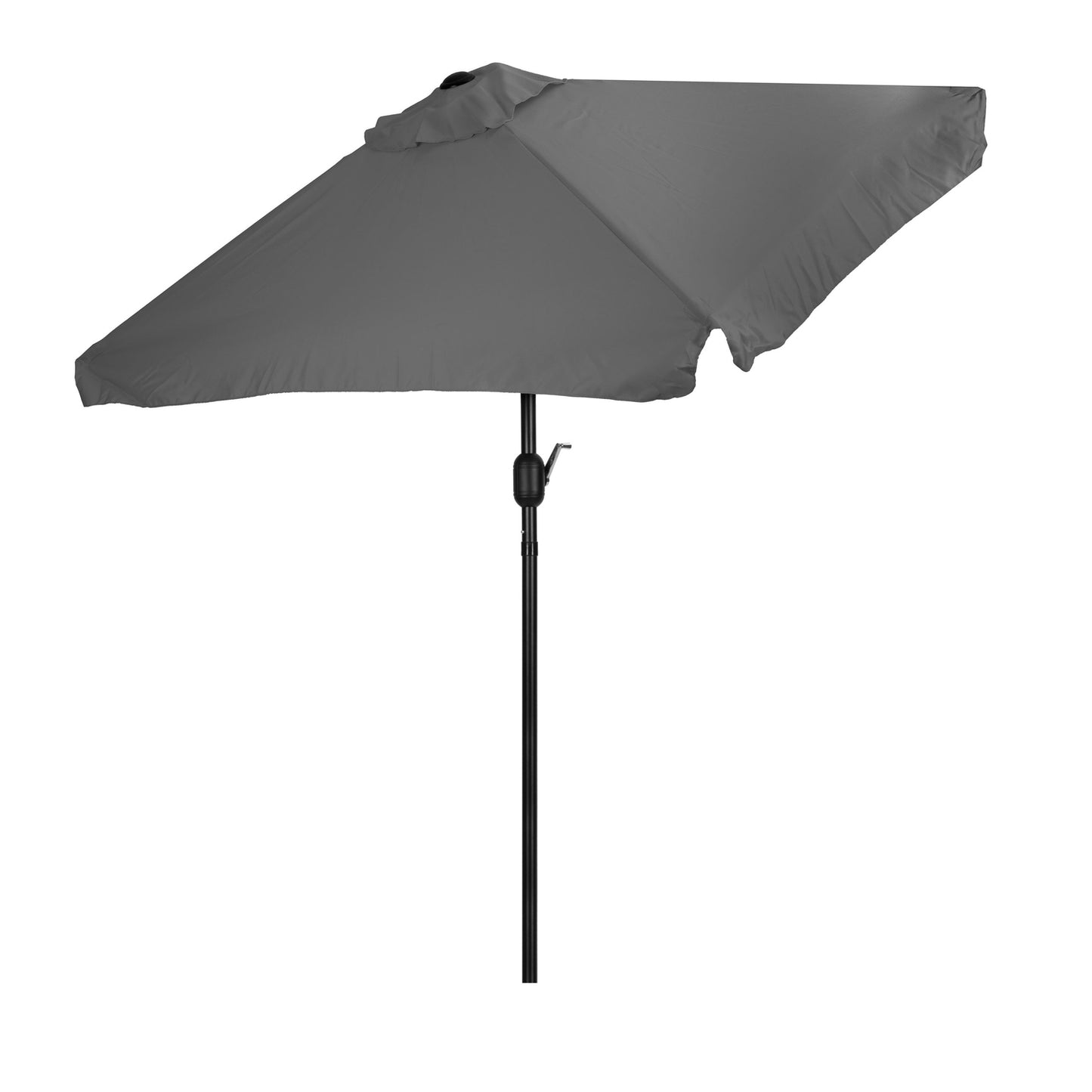 Rectangular large slanted garden umbrella with crank, gray, 200 x 140 cm