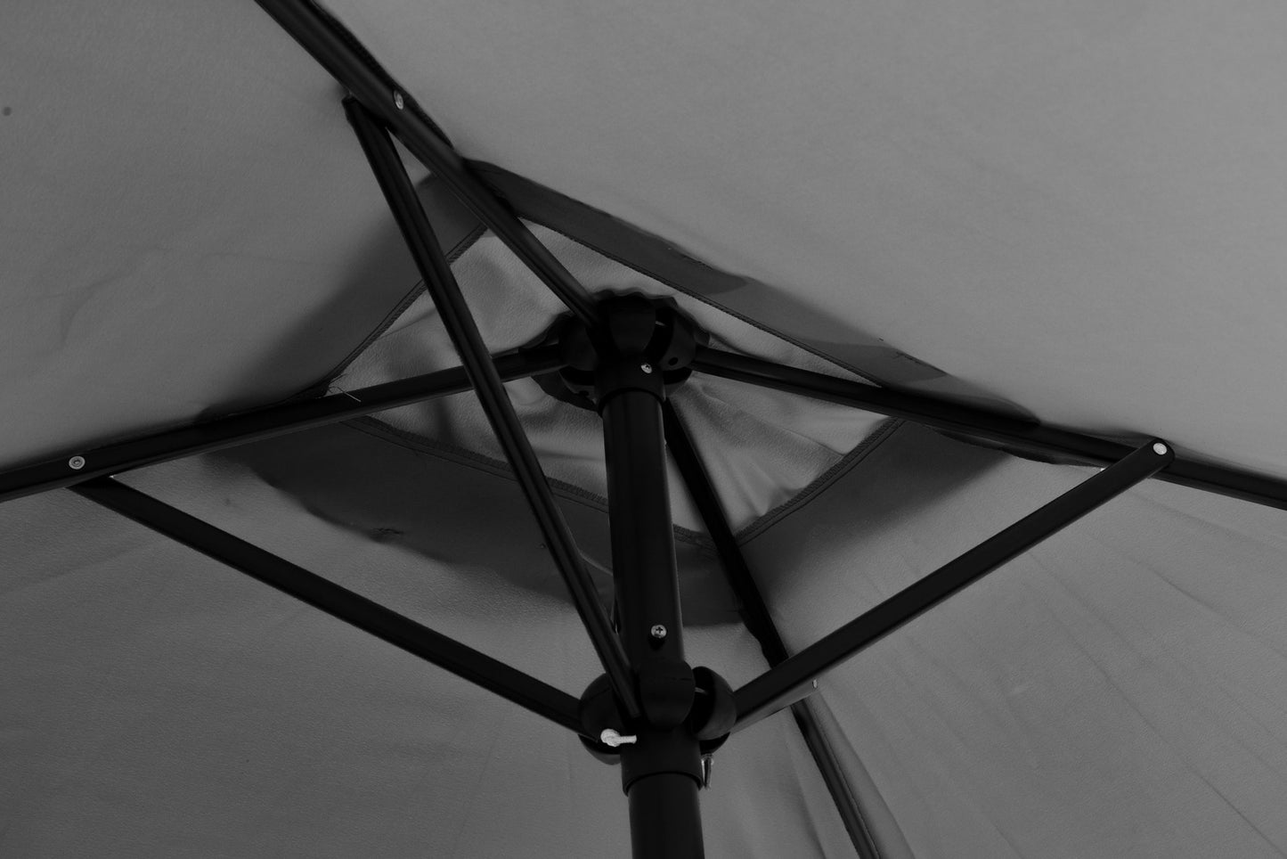 Rectangular large slanted garden umbrella with crank, gray, 200 x 140 cm
