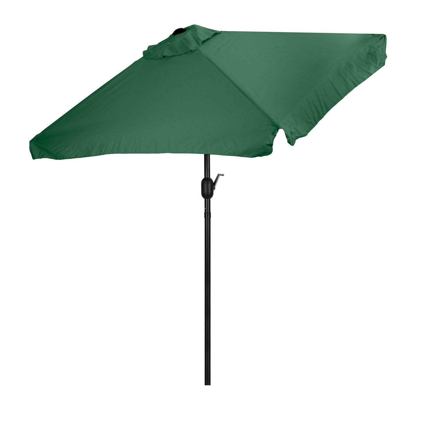 Rectangular large slanted garden umbrella with crank, green, 200 x 140 cm