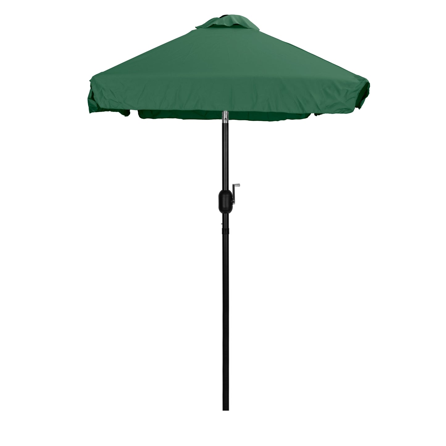 Rectangular large slanted garden umbrella with crank, green, 200 x 140 cm