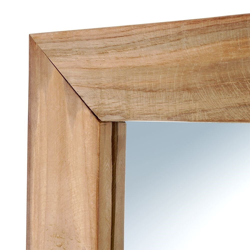 Rectangular mirror in recycled wood for wall mounting