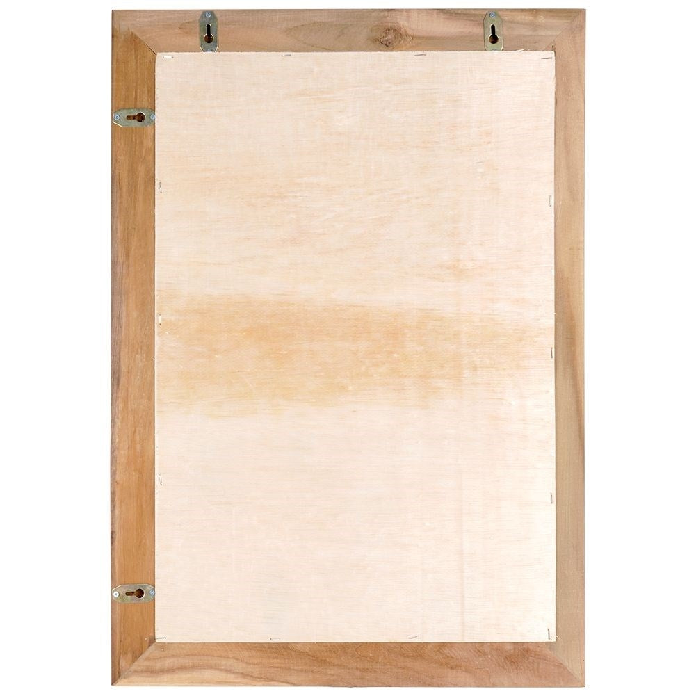 Rectangular mirror in recycled wood for wall mounting