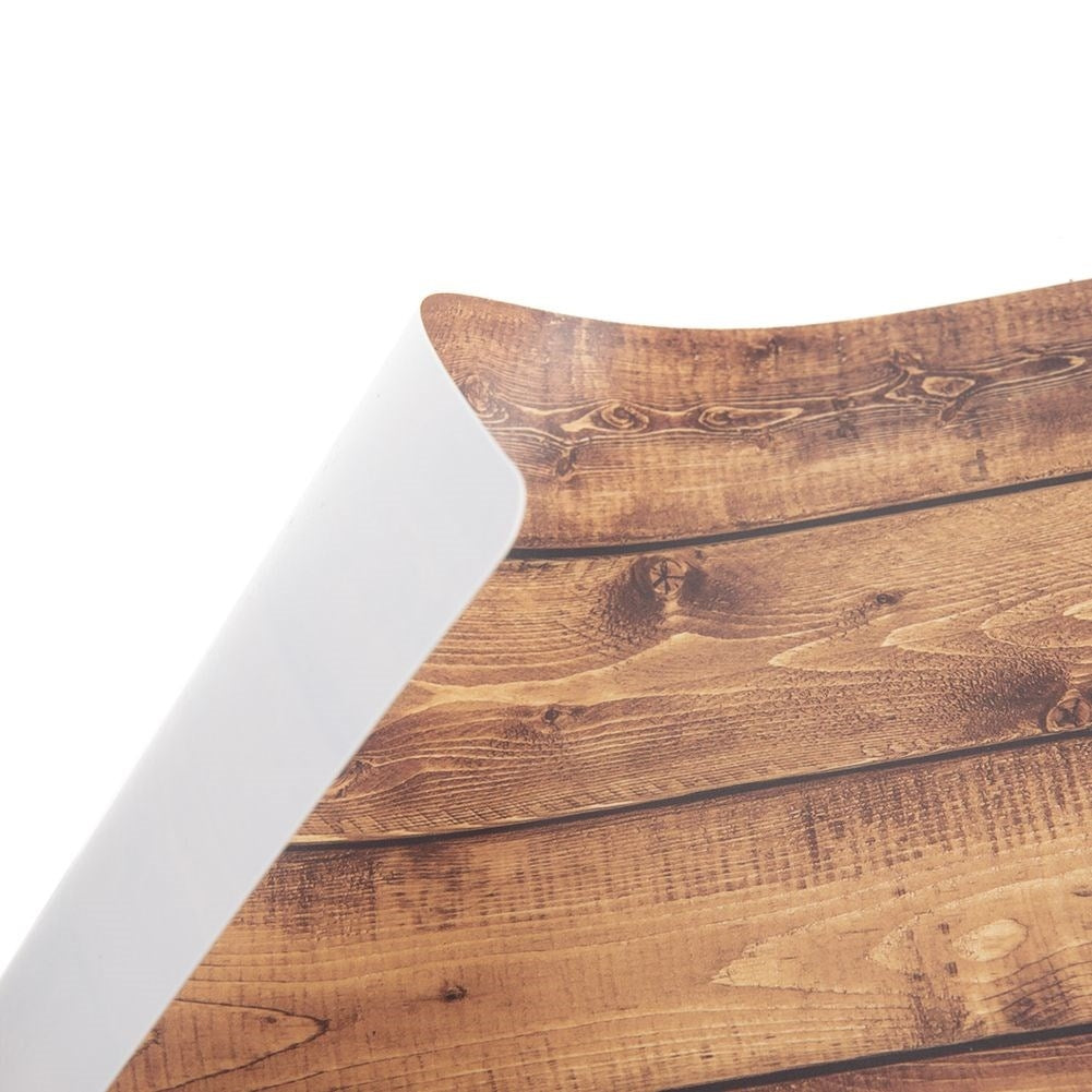 Rectangular plastic kitchen mat with wood imitation for stylish table setting