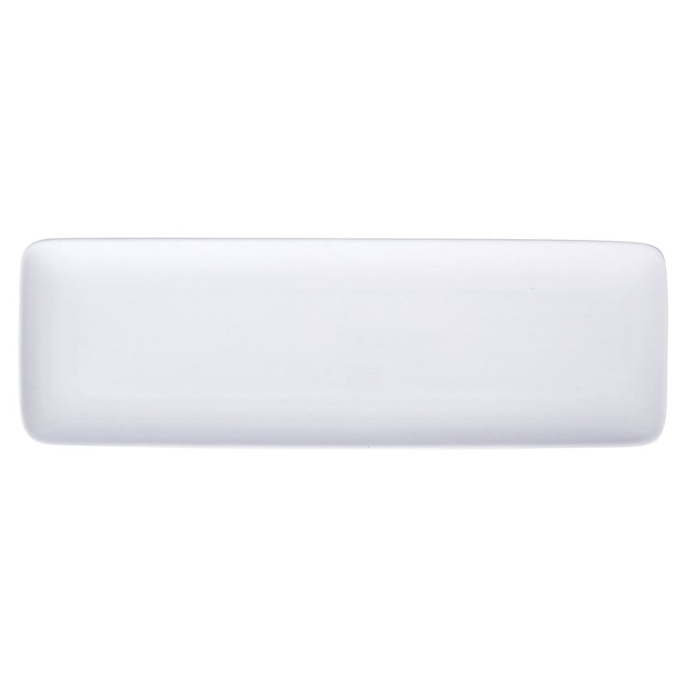 Rectangular porcelain dish for food and desserts