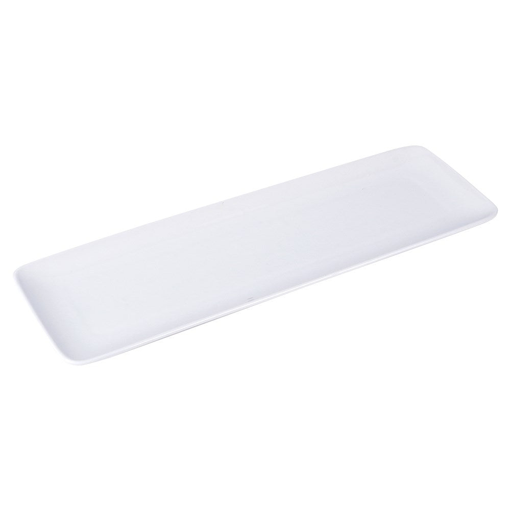 Rectangular porcelain dish for food and desserts