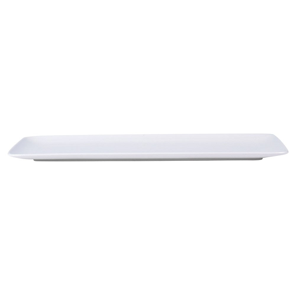 Rectangular porcelain dish for food and desserts
