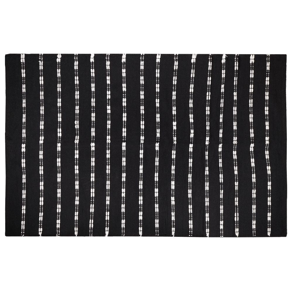 Rectangular rug made of recycled cotton for any room