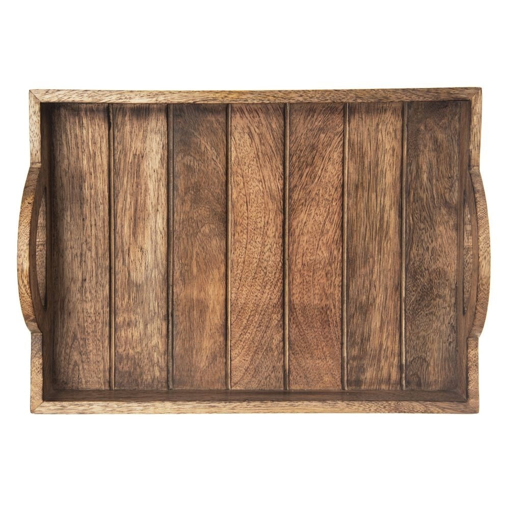 Rectangular serving tray in durable mango wood