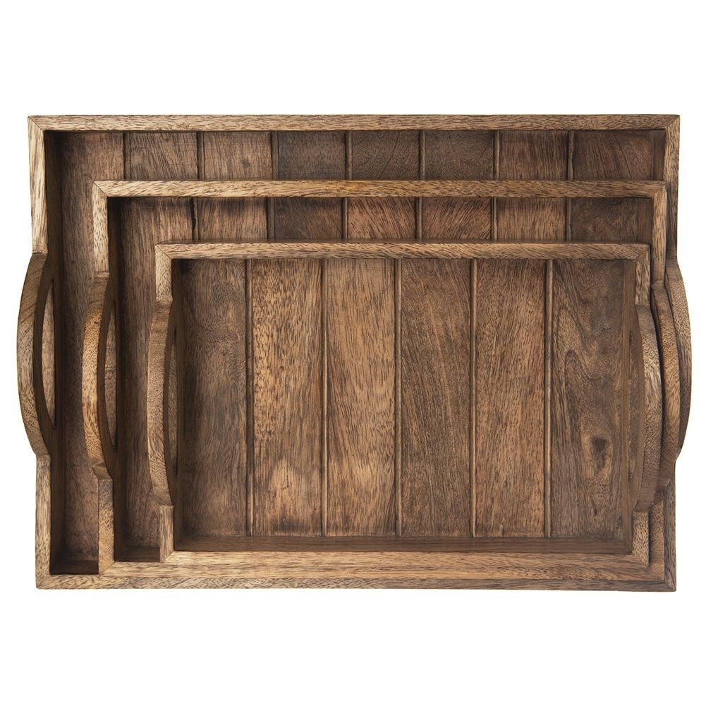 Rectangular serving tray in durable mango wood