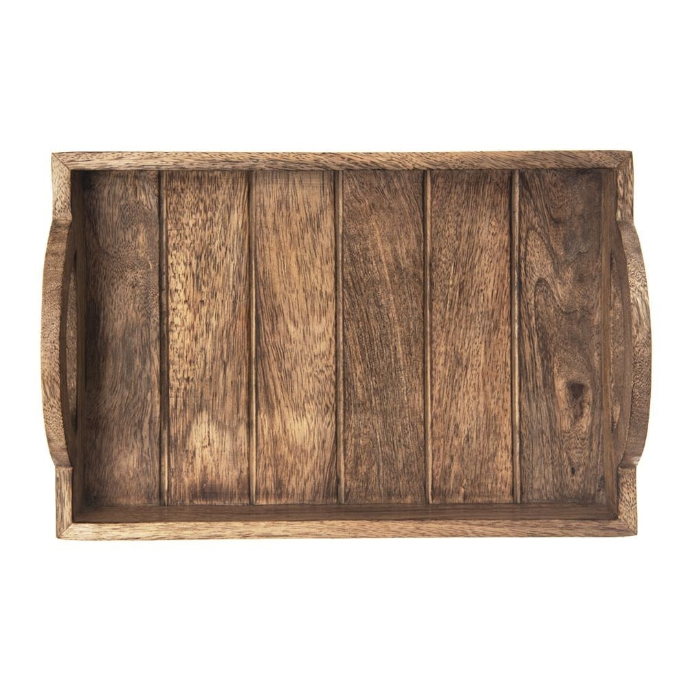 Rectangular serving tray in durable mango wood