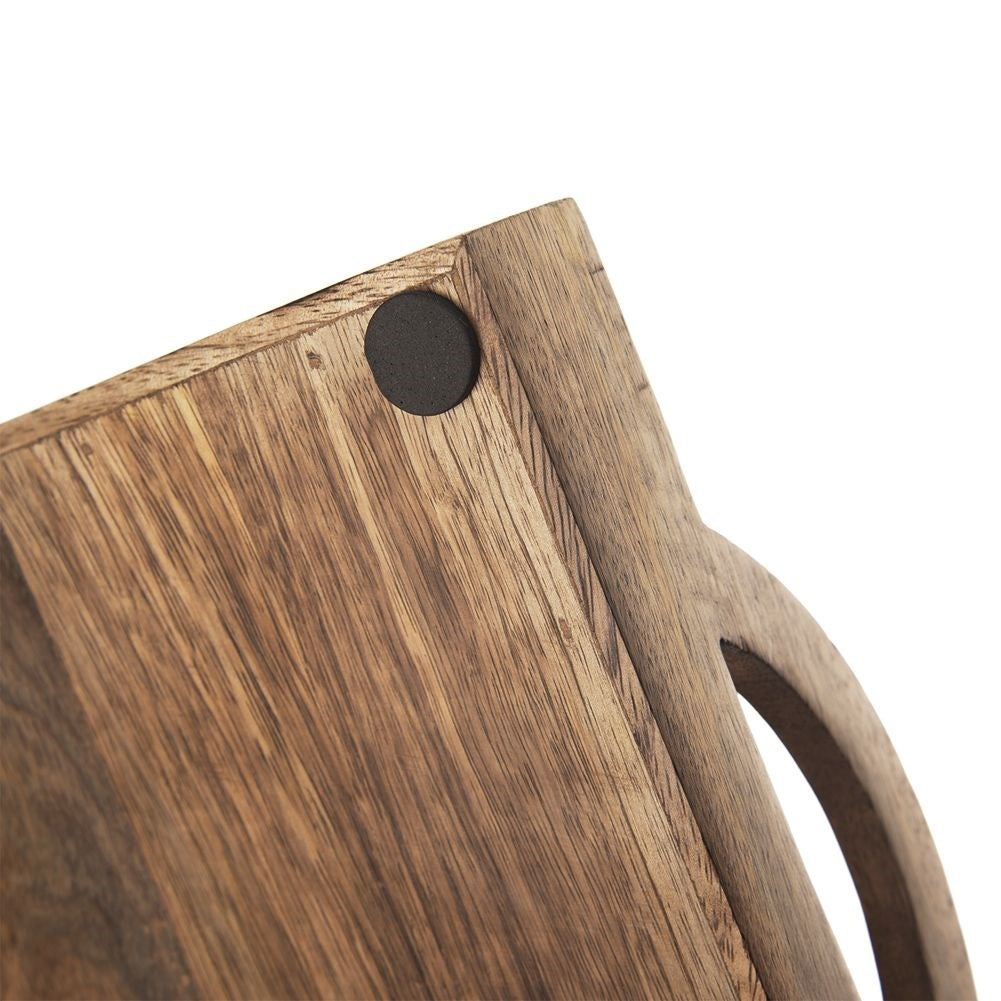 Rectangular serving tray in durable mango wood