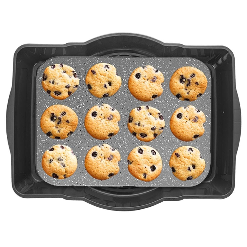 Rectangular storage container with clips and handles