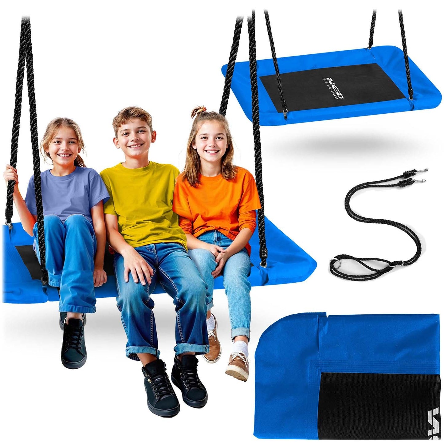 Rectangular stork's nest swing Neo-Sport Swingo 110 x 70 cm