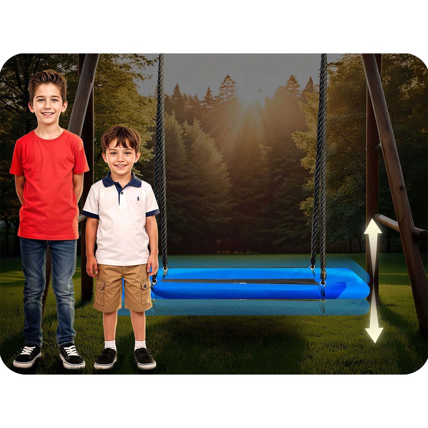 Rectangular stork's nest swing Neo-Sport Swingo 110 x 70 cm