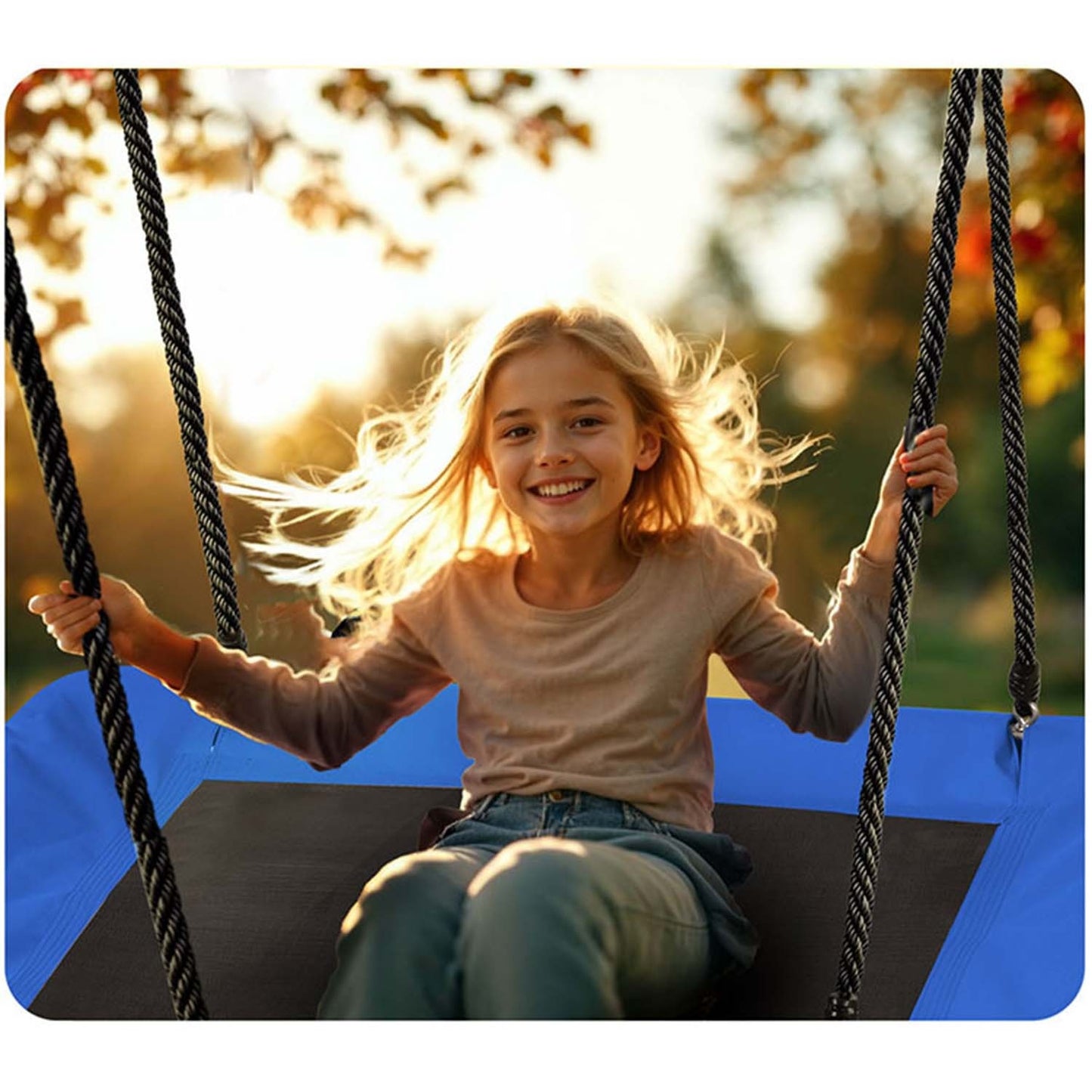 Rectangular stork's nest swing Neo-Sport Swingo 110 x 70 cm