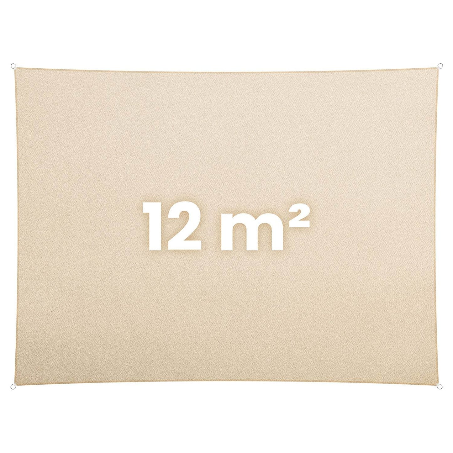 Rectangular sunshade sail 3x4m Plonos PL-885 beige