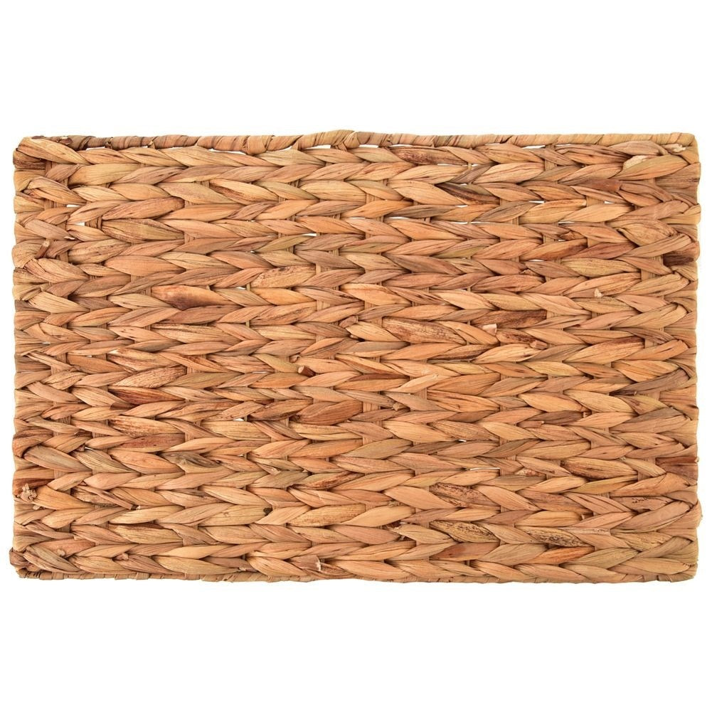Rectangular table tray in seaweed with metal frame