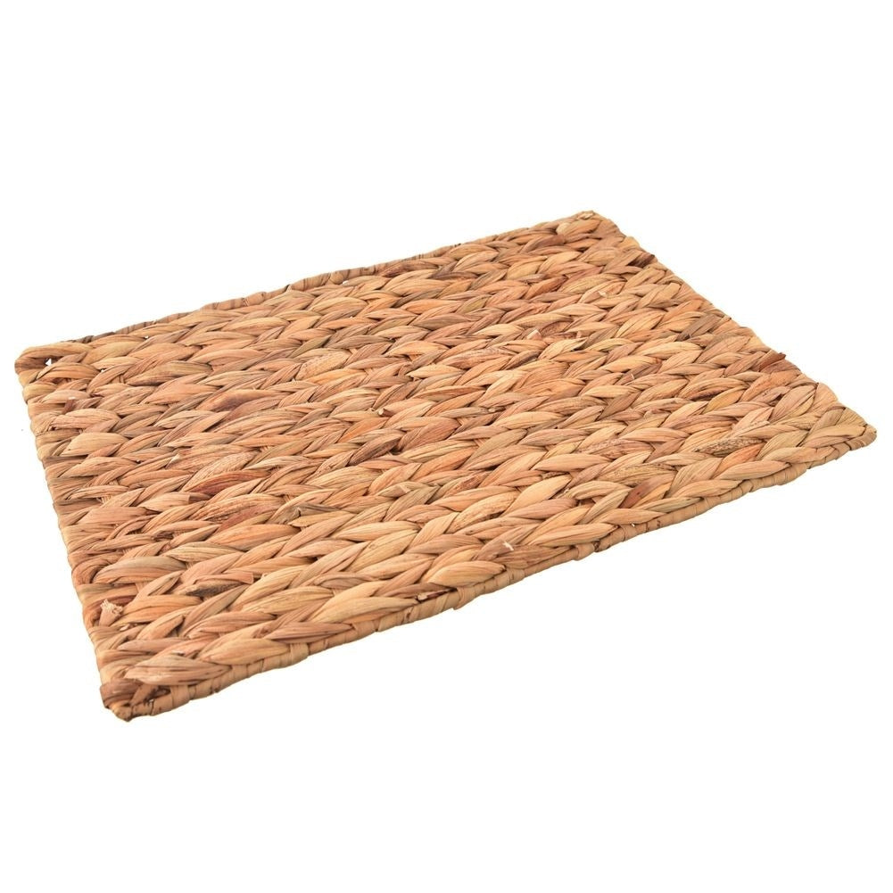 Rectangular table tray in seaweed with metal frame