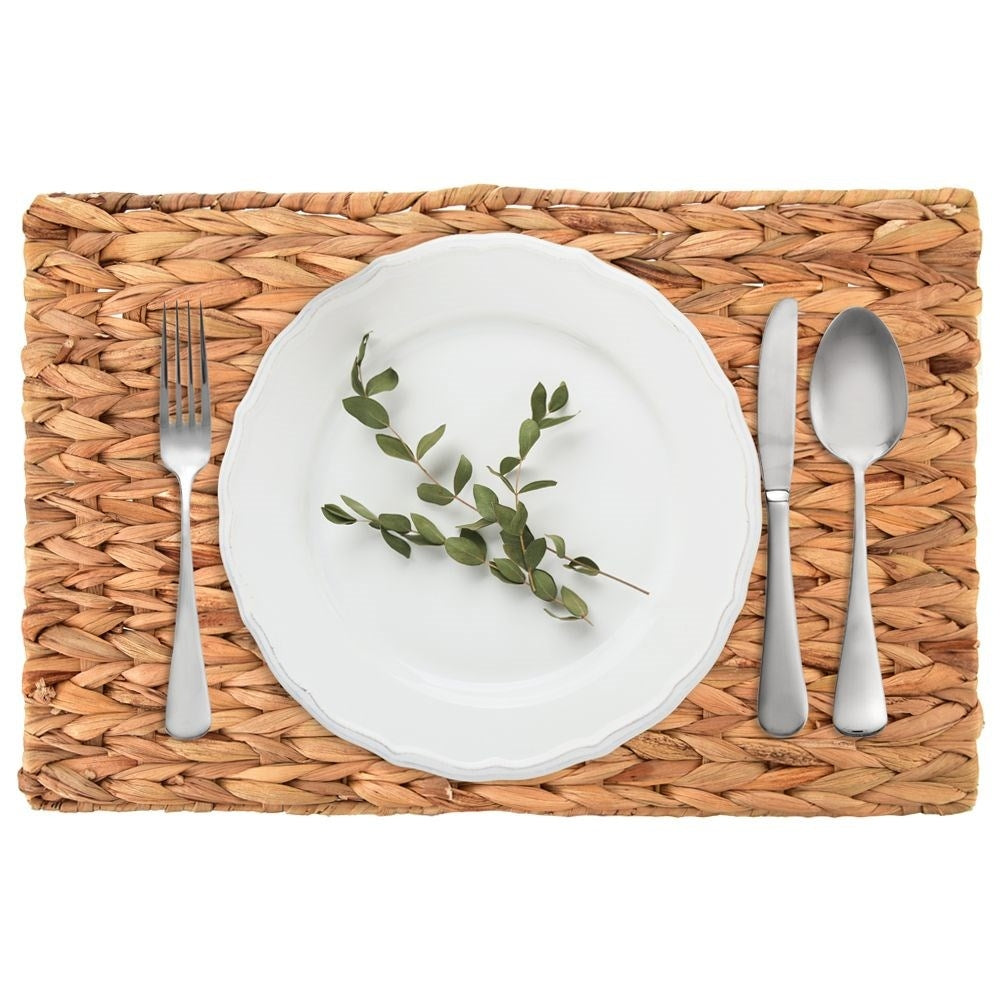 Rectangular table tray in seaweed with metal frame