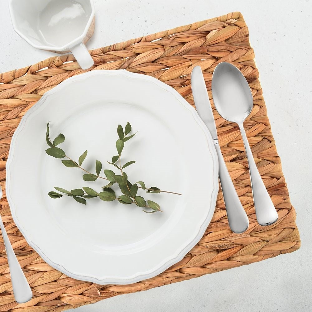 Rectangular table tray in seaweed with metal frame