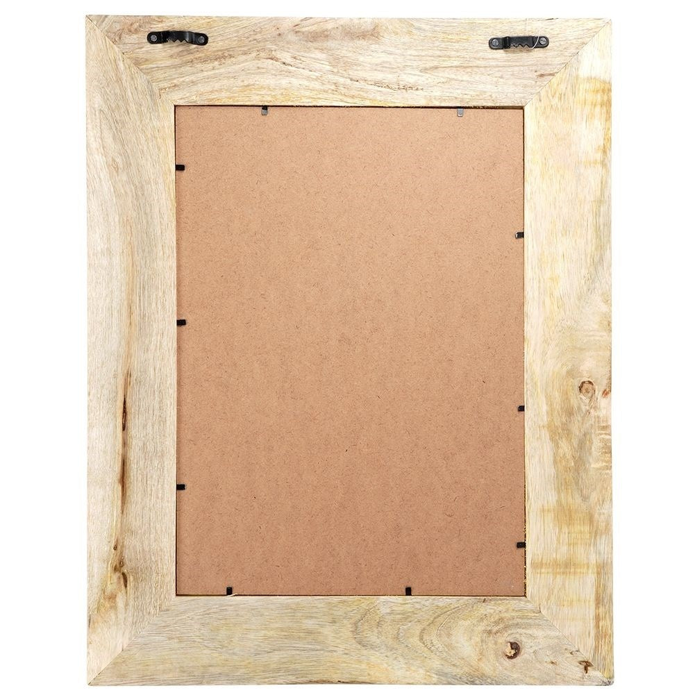 Rectangular wall mirror 50x40 cm in elegant mango wood