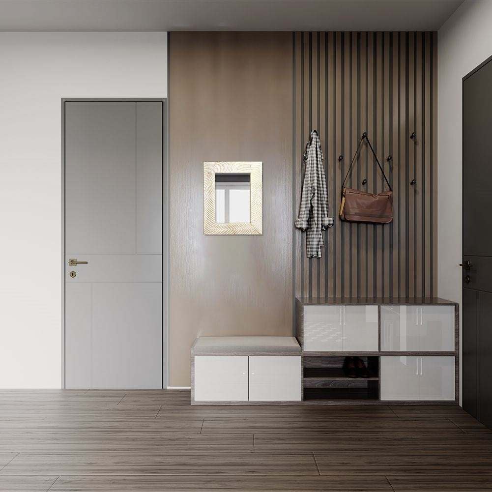 Rectangular wall mirror 50x40 cm in elegant mango wood