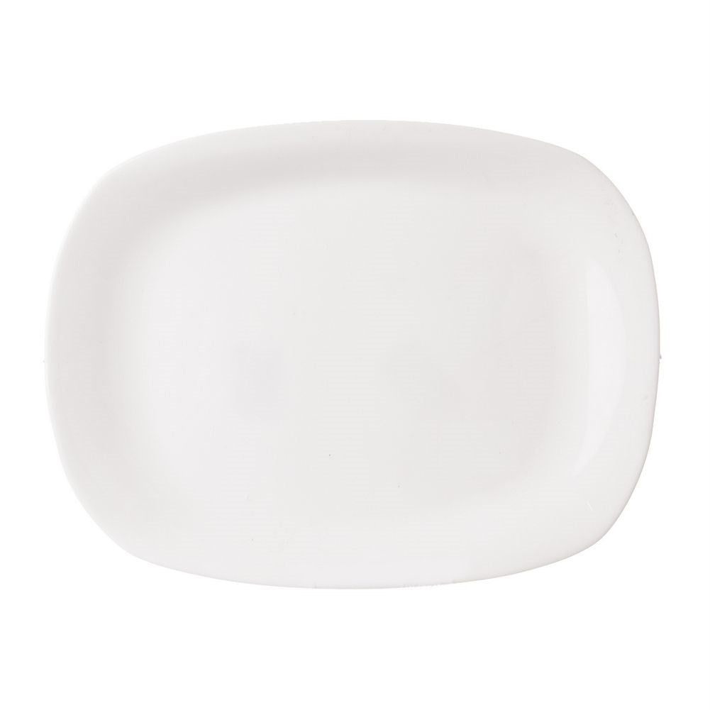 Rectangular white glass bowl for serving starters and desserts