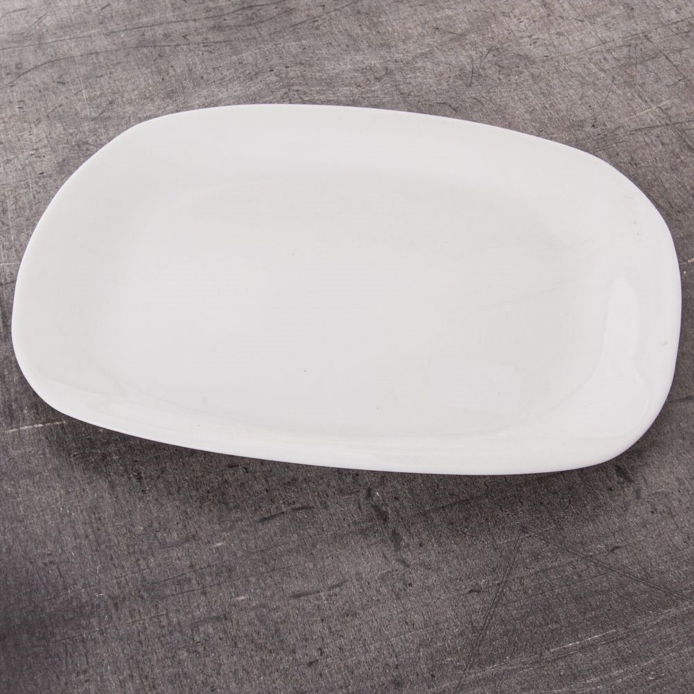 Rectangular white glass bowl for serving starters and desserts