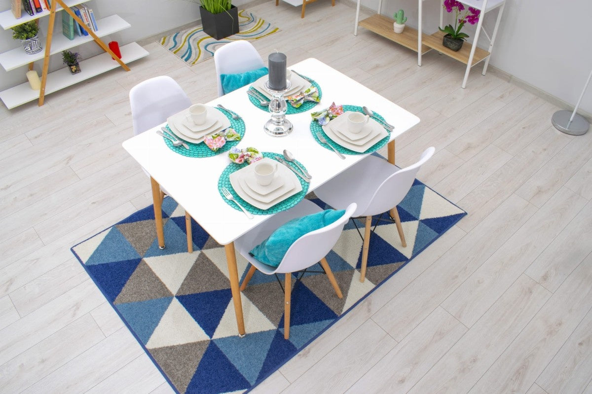 Rectangular wooden dining table 120cm x 80cm - white