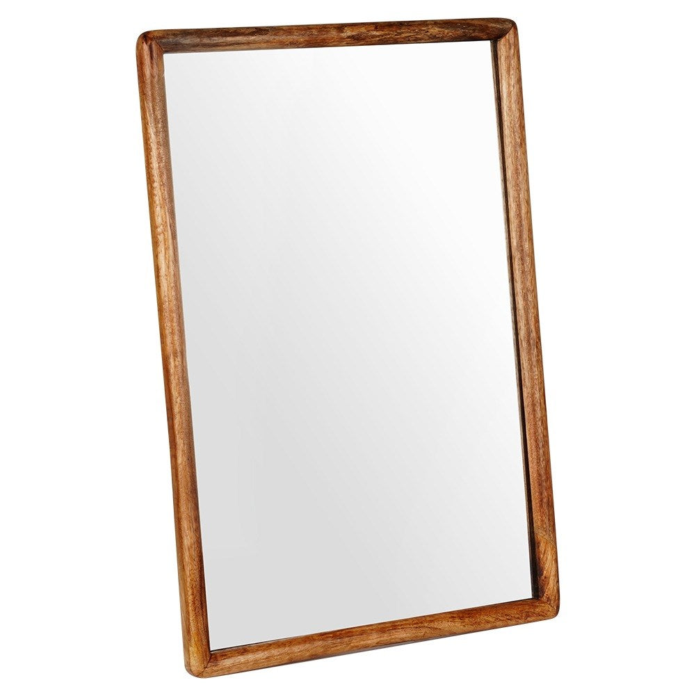 Rectangular wooden wall mirror 40x60 cm