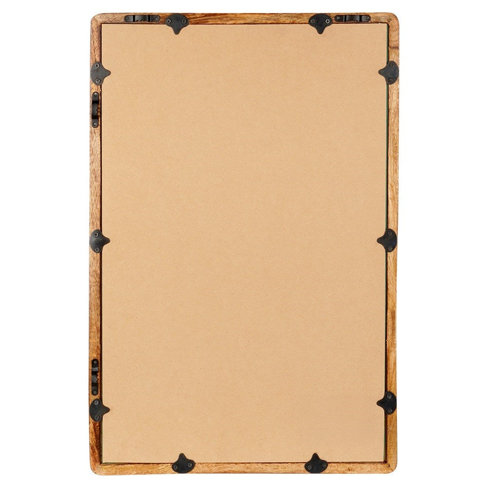 Rectangular wooden wall mirror 40x60 cm