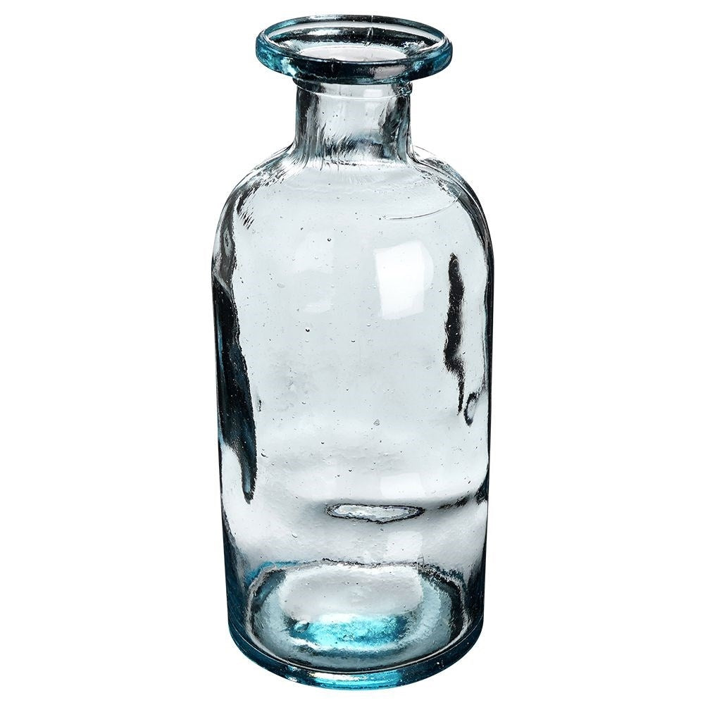 Recycled Blue Glass Vase for Flowers and Decoration