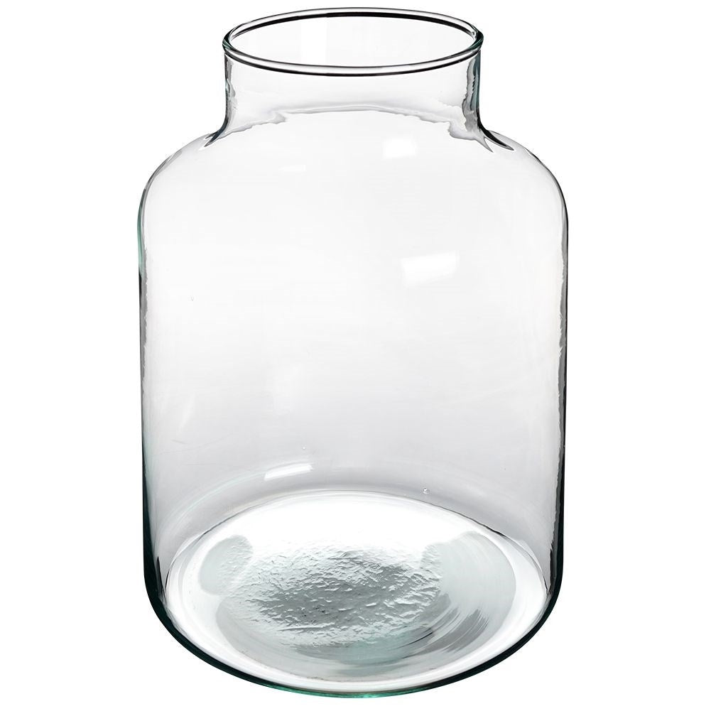 Recycled Glass Vase in Blue for Flowers and Decoration