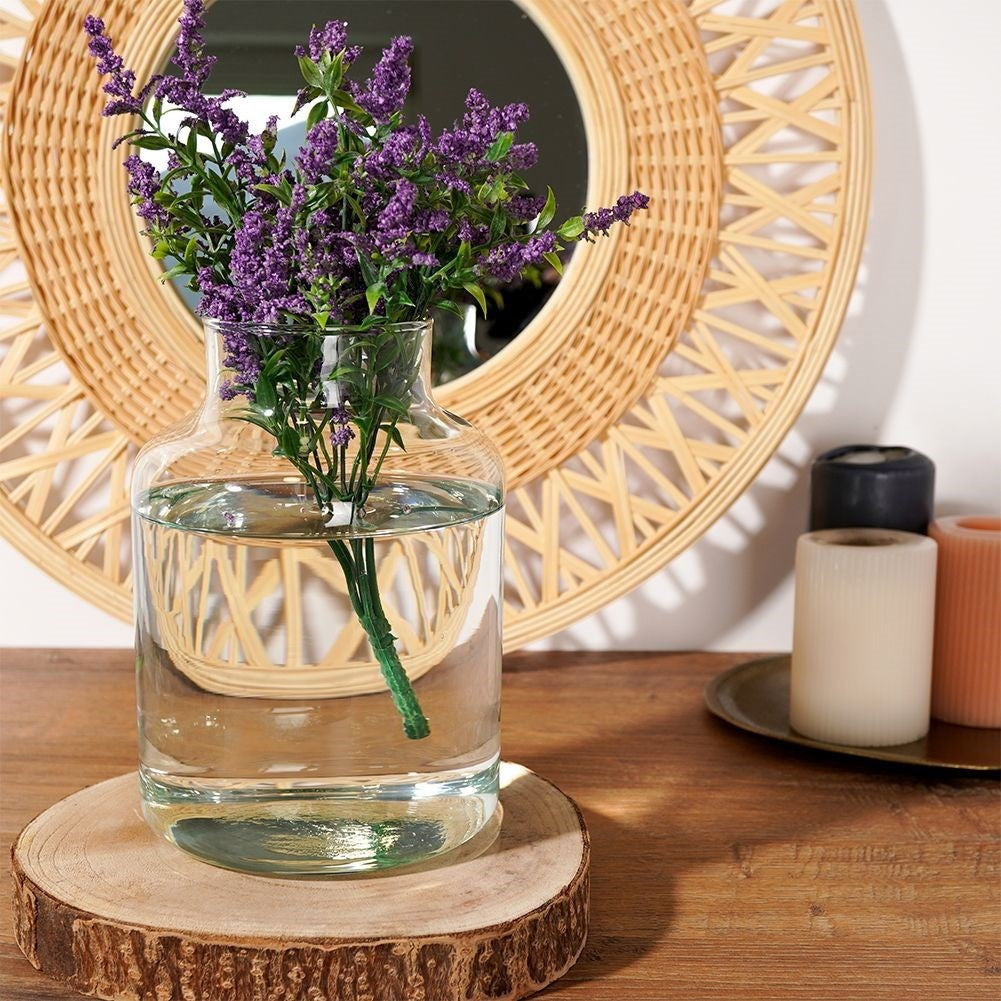 Recycled Glass Vase in Blue for Flowers and Decoration