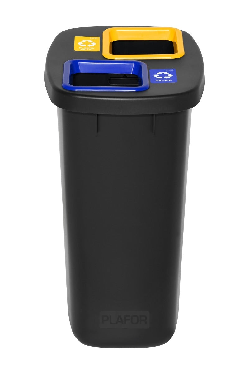Recycling Bin with Dual Compartments, 90L Capacity