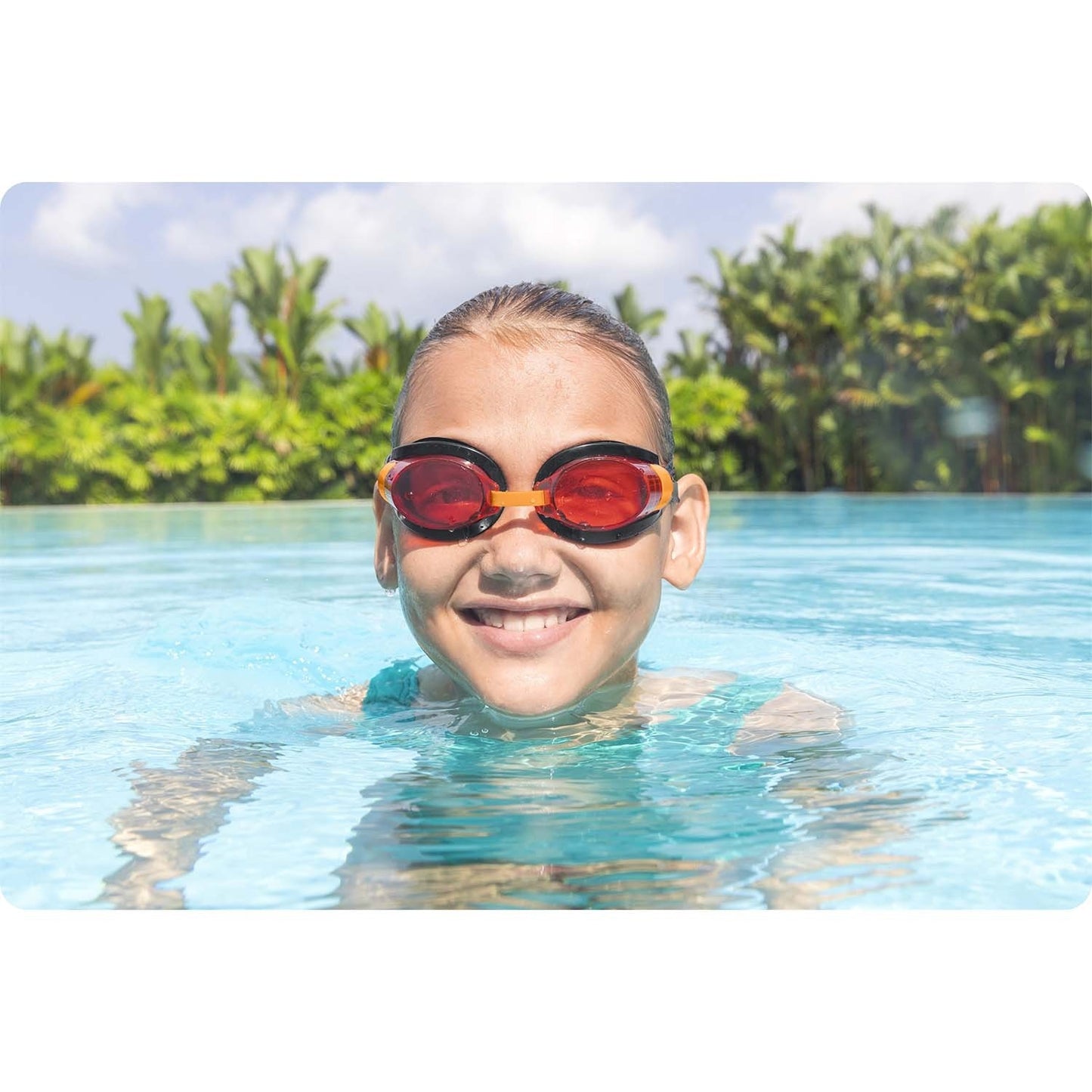 Red Bestway 21005 children's swimming goggles