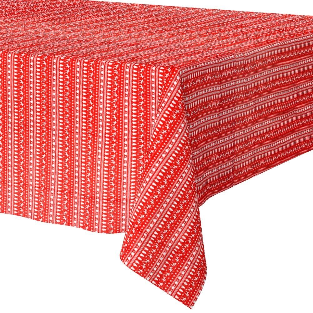 Red Cloth with Christmas decorations 130x180 cm