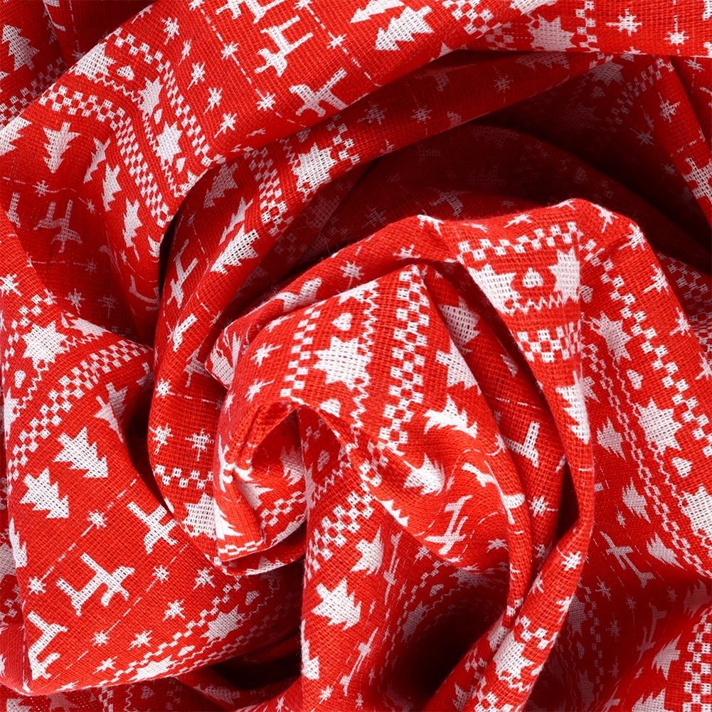Red Cloth with Christmas decorations 130x180 cm