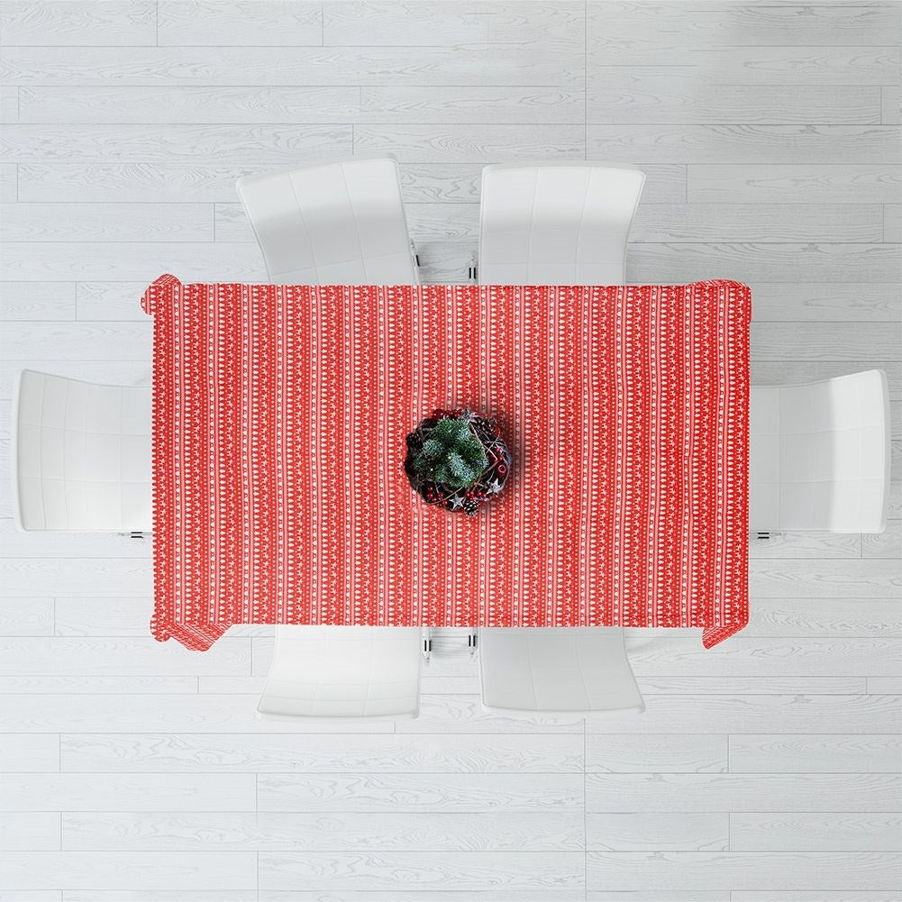 Red Cloth with Christmas decorations 130x180 cm