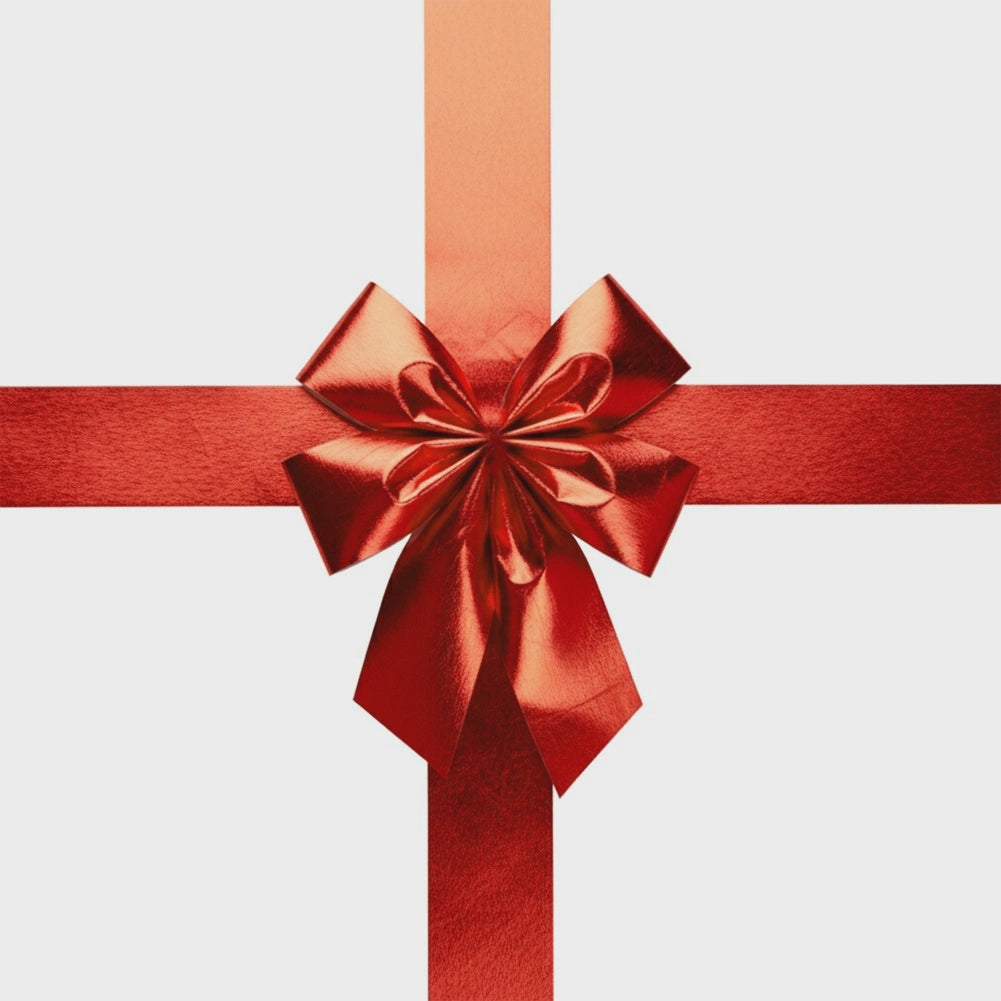 Red Door Bow with 4.3m Ribbon, 33x42 cm, Velcro Install