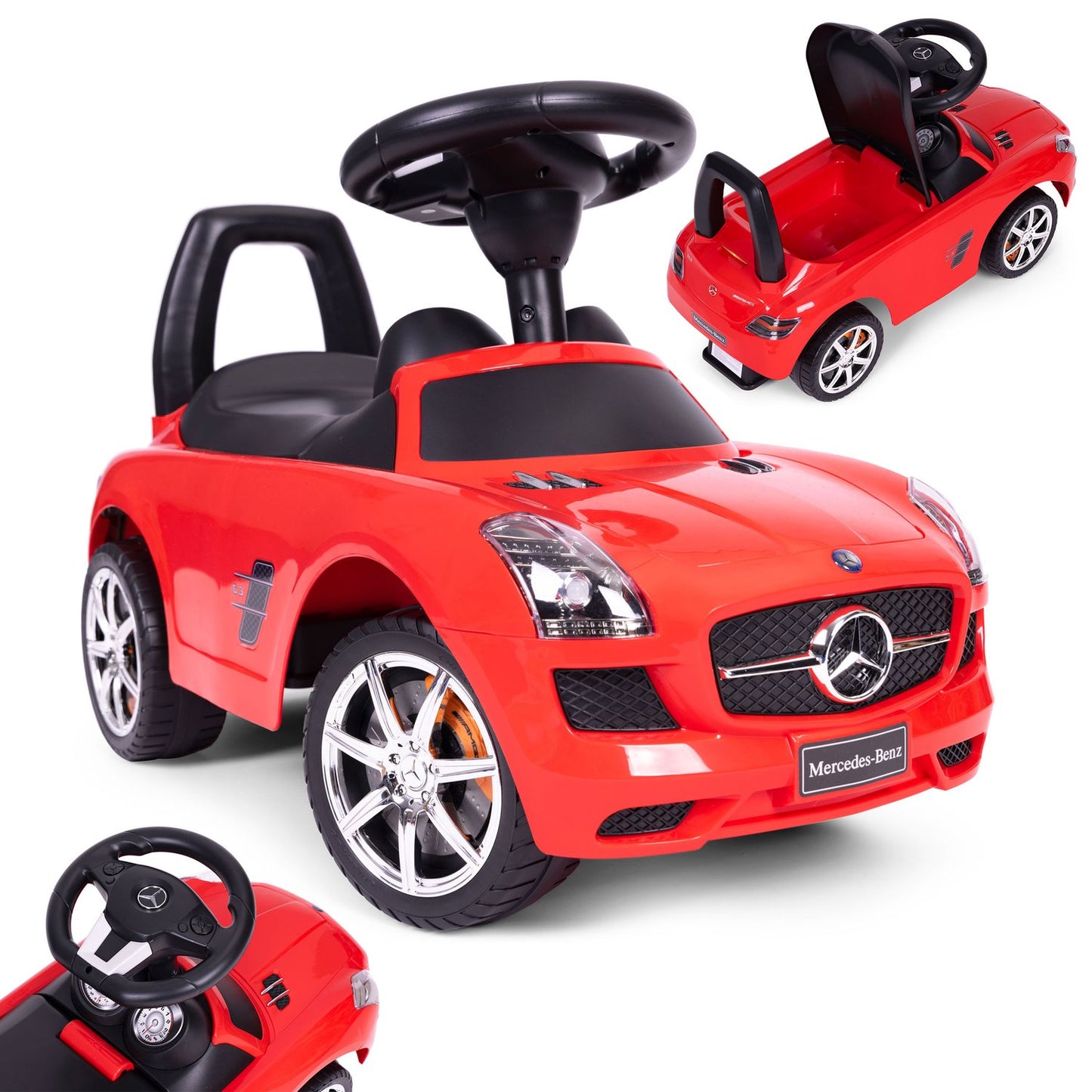 Red Mercedes SLS push car