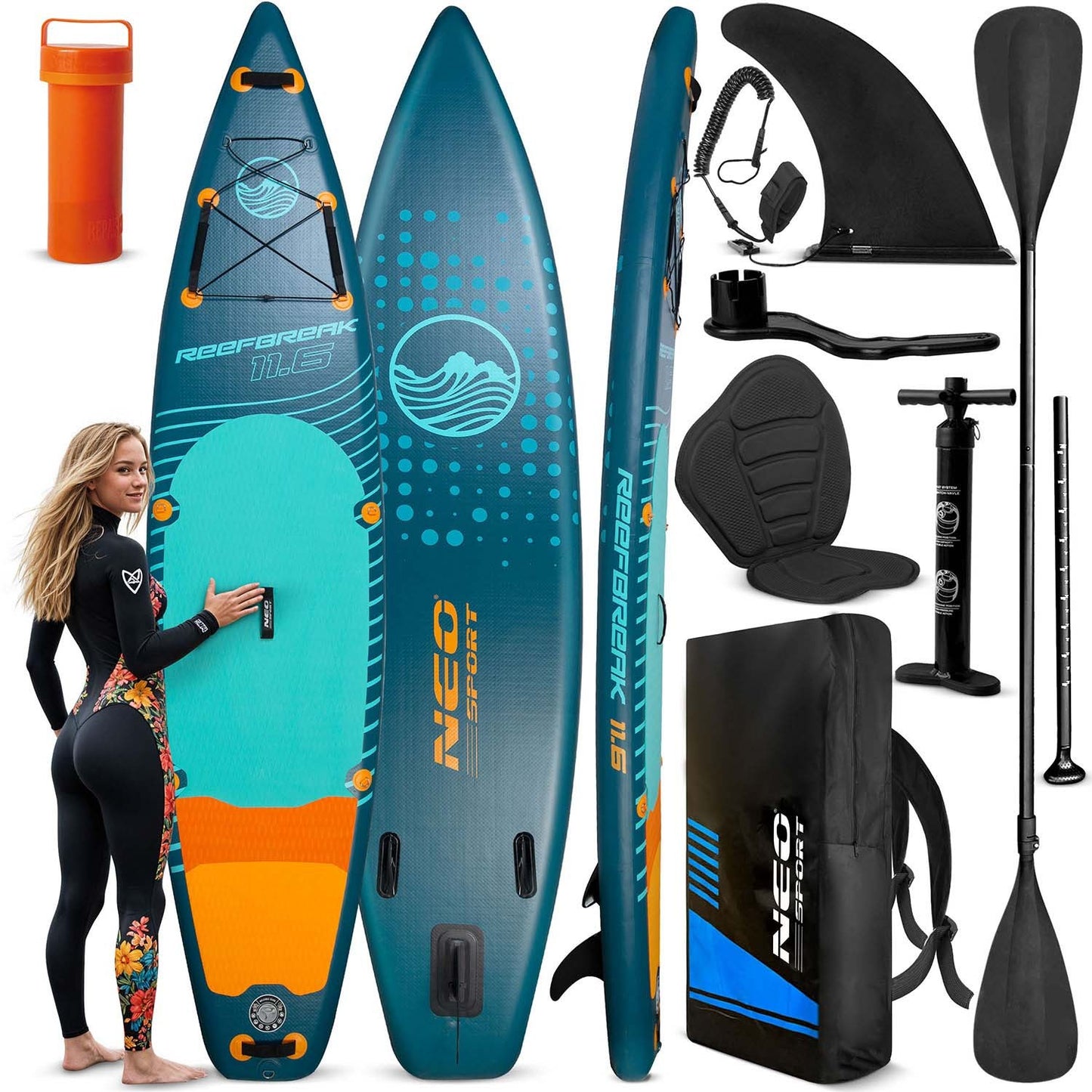 Reefbreak SUP board 350 x 81 x 15 cm Neo-Sport 170301