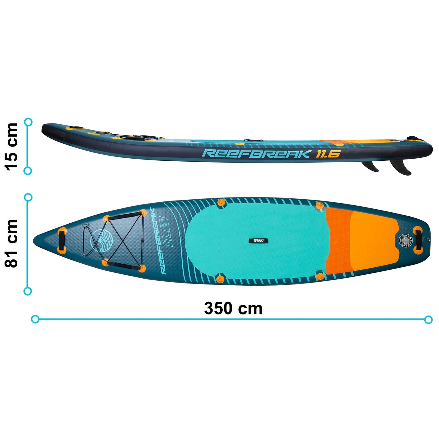 Reefbreak SUP board 350 x 81 x 15 cm Neo-Sport 170301
