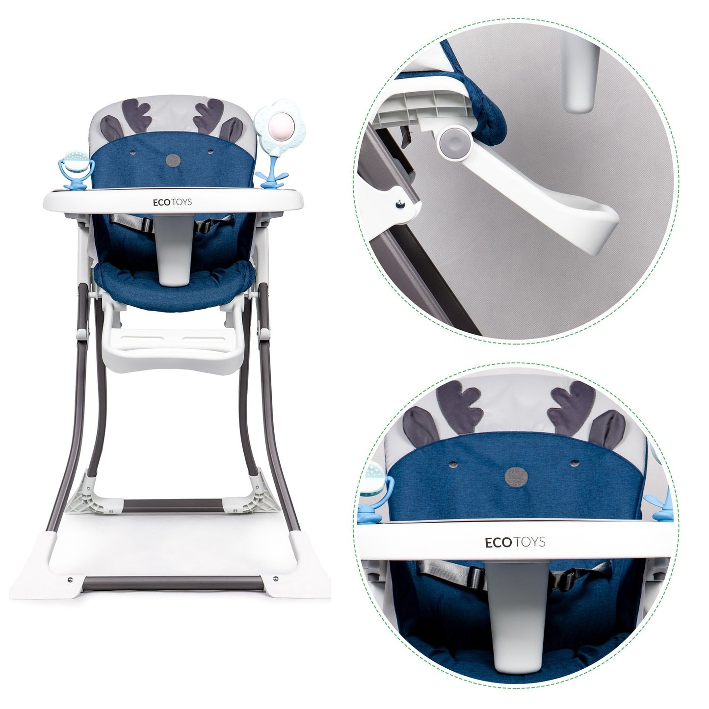 Reindeer foldable feeding chair ECOTOYS