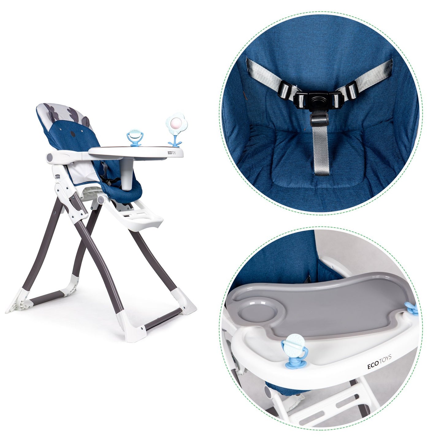 Reindeer foldable feeding chair ECOTOYS