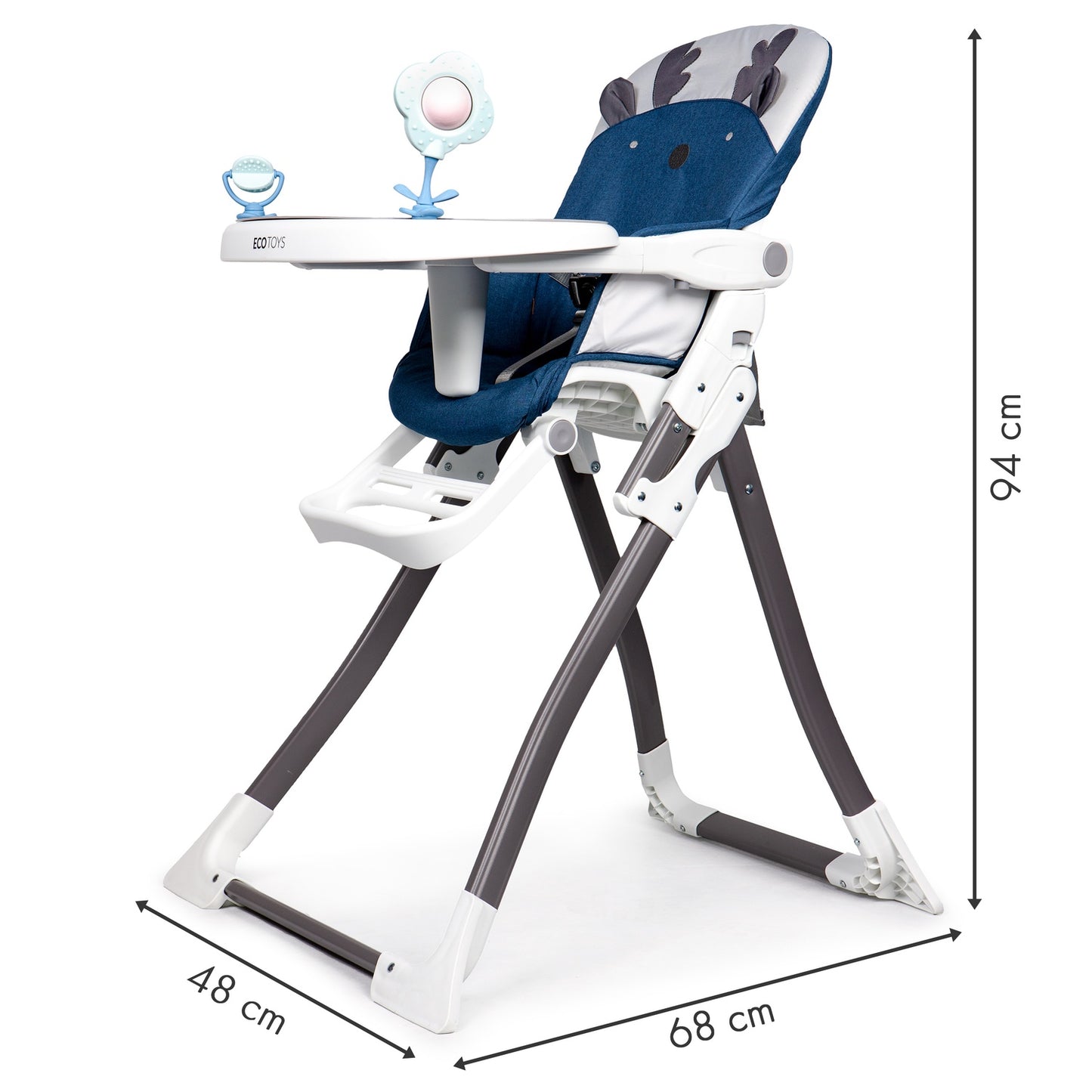 Reindeer foldable feeding chair ECOTOYS