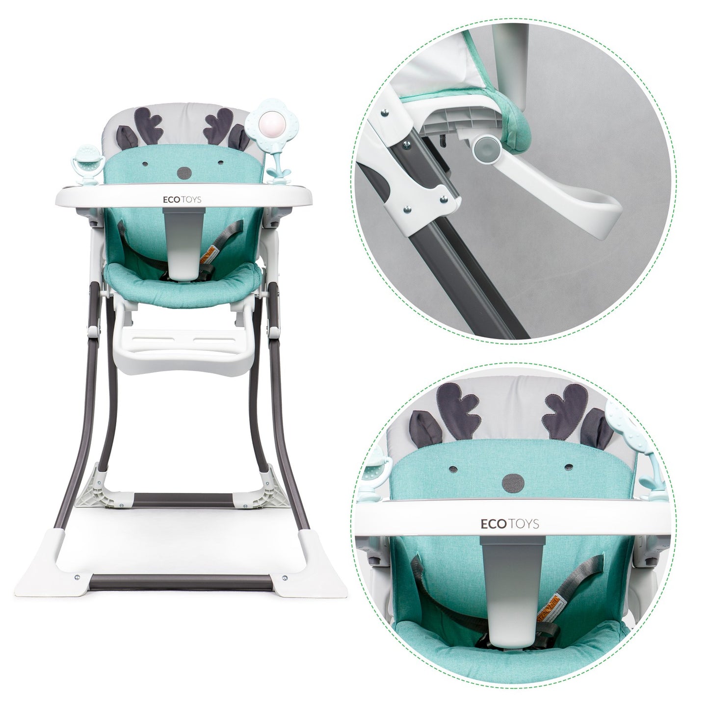 Reindeer foldable feeding chair ECOTOYS