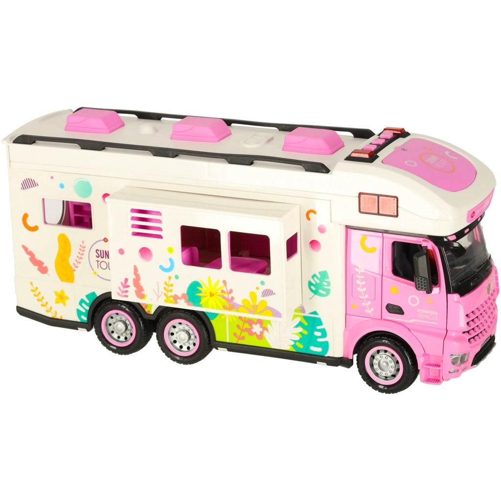 Remote Control Camper Car, 2.4GHz, Lights & Sounds, Pink