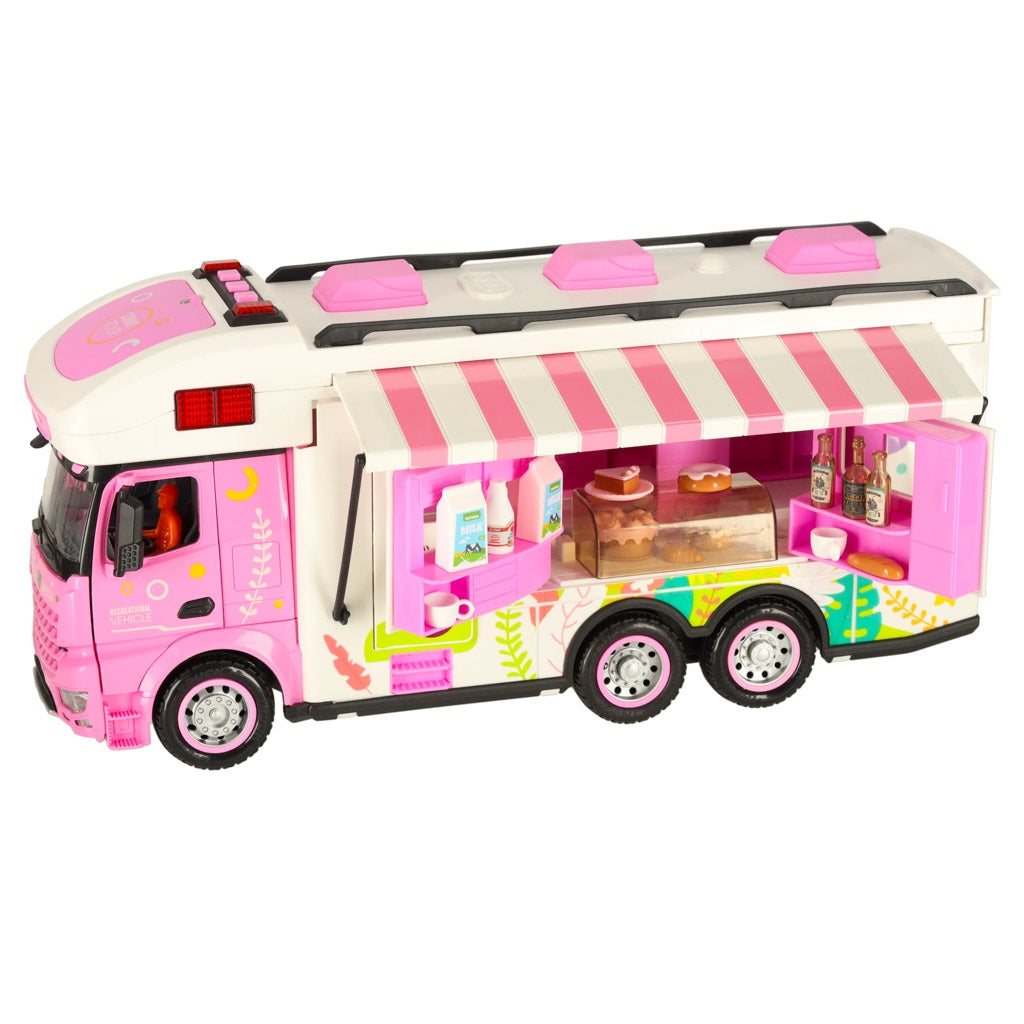 Remote Control Camper Car, 2.4GHz, Lights & Sounds, Pink