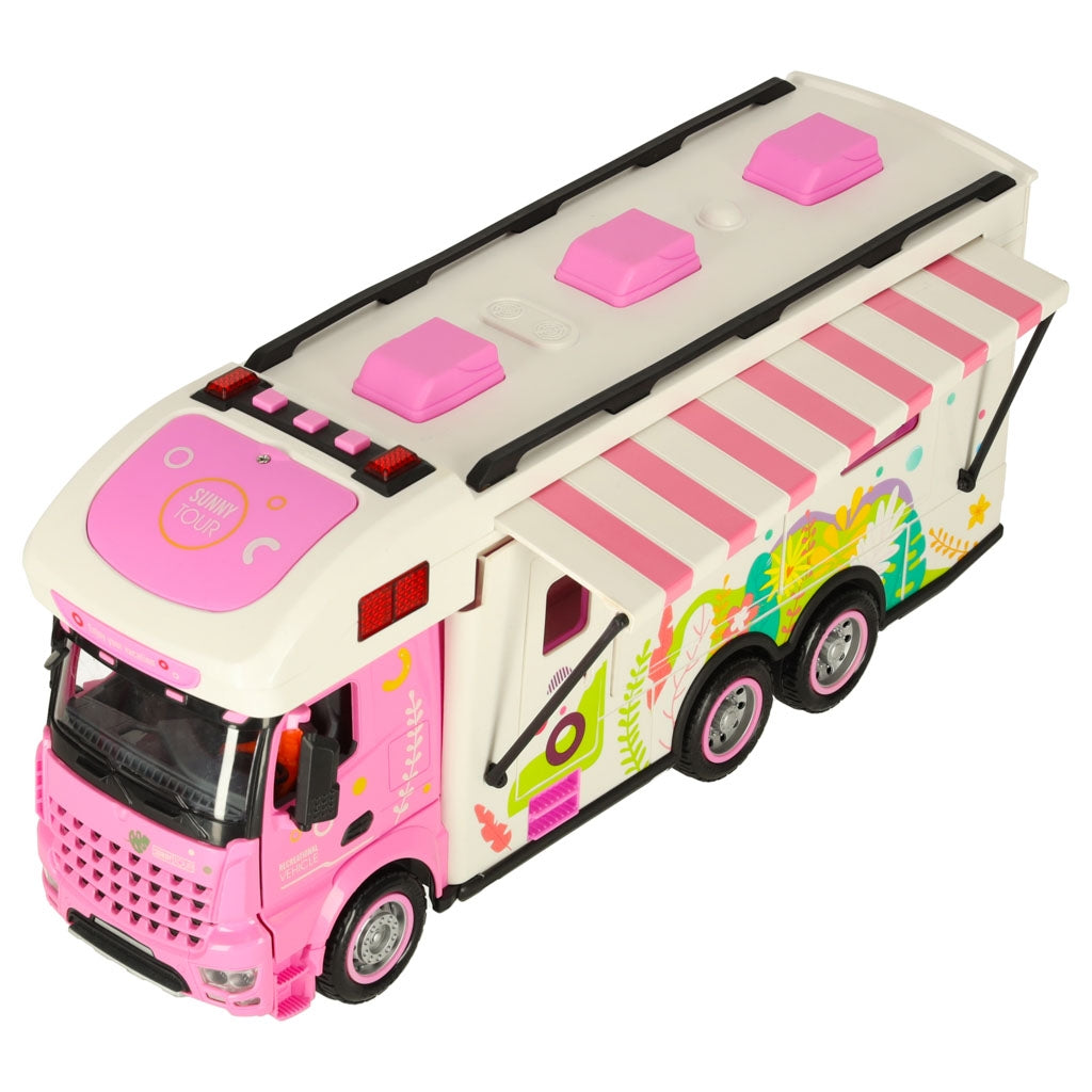 Remote Control Camper Car, 2.4GHz, Lights & Sounds, Pink